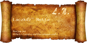 Laczkó Netta névjegykártya
